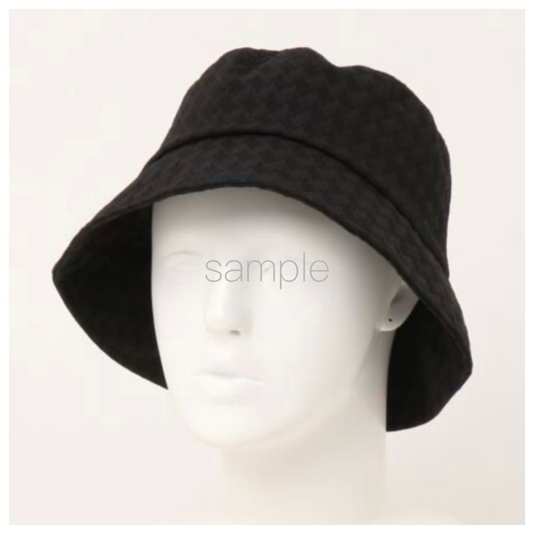 UNIVERSAL OVERALL(ユニバーサルオーバーオール)の帽子 2点セット　ブラック 黒　バケットハット 合皮 フェイクレザー 千鳥柄 レディースの帽子(ハット)の商品写真