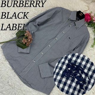 BURBERRY BLACK LABEL - バーバリーブラックレーベル メンズ 長袖 シャツ チェック 美品 L 41