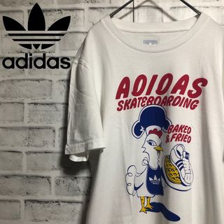 オリジナルス(Originals（adidas）)の美品⭐️adidas ベイクド&フライド Tシャツ L トレファイルロゴ 白(Tシャツ/カットソー(半袖/袖なし))