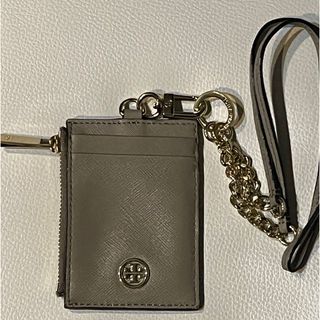 トリーバーチ(Tory Burch)のトリーバーチ　カードホルダー　パスケース　ベージュ(名刺入れ/定期入れ)