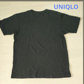 ユニクロ(UNIQLO)のユニクロ　メンズTシャツ　黒　ブラック(Tシャツ/カットソー(半袖/袖なし))