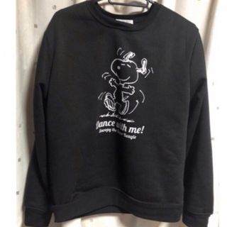 SNOOPYスヌーピー★☆スエット トレーナー メンズＭサイズ色は黒