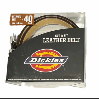 Dickies - Dickies メンズ　ベルト　ブラウン　レザー　４０インチ　新品　ケース入り