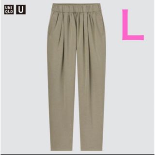 ユニクロ(UNIQLO)の未使用！　ユニクロ　U スウェットギャザーパンツ　Ｌ　オリーブ(カジュアルパンツ)