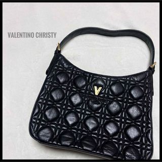 VALENTINO CHRISTY ハンドバッグ　ブラック　総柄　シンプル(ハンドバッグ)