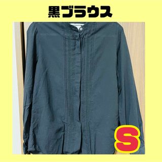 ユニクロ(UNIQLO)のブラウス シャツ 長袖シャツ 薄手 透け感 黒 ユニクロ(シャツ/ブラウス(長袖/七分))