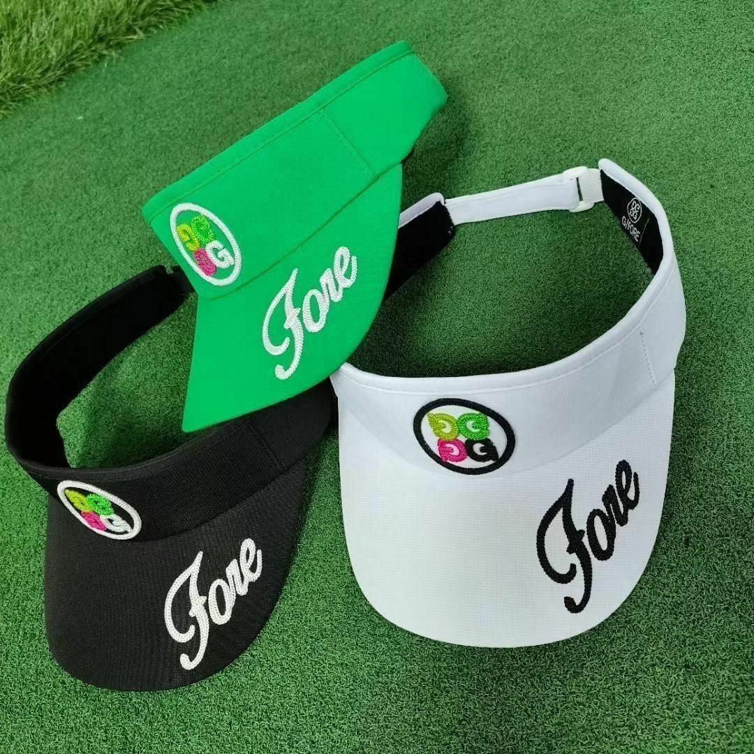 ジーフォア ゴルフ サンバイザー G/FORE ゴルフ帽子 ユニセックス 黒 スポーツ/アウトドアのゴルフ(ウエア)の商品写真