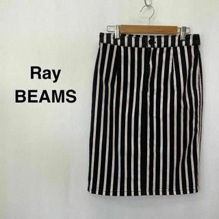 レイビームス(Ray BEAMS)のレイビームス ストライプ　膝丈 タイトスカート ストライプ レディース(ひざ丈スカート)