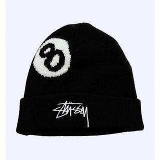 ステューシー(STUSSY)のSTUSSY ステューシー 8ボール ニットキャップ 黒(ニット帽/ビーニー)