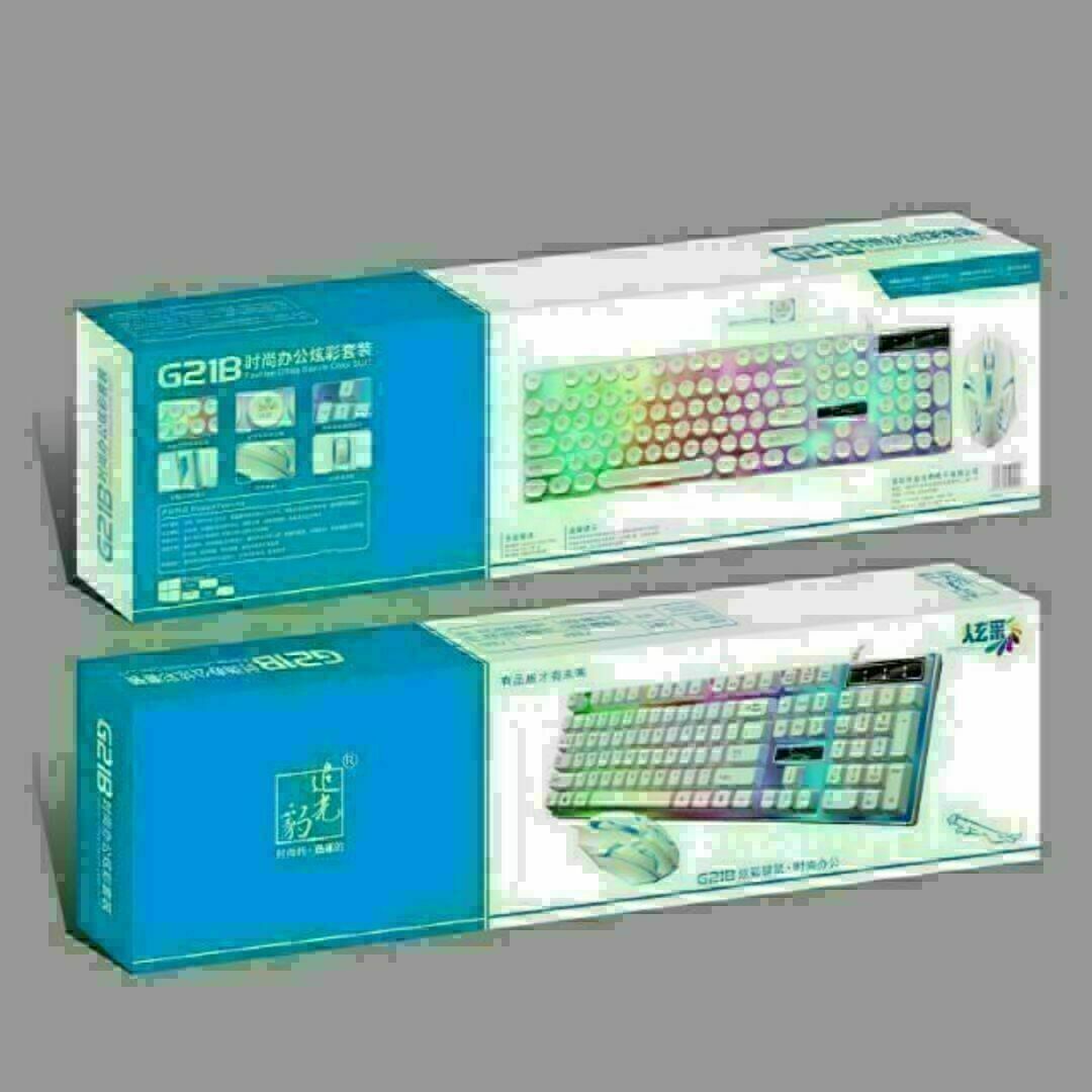 キーボード マウス セット ゲーミング LED バックライト 7色 usb スマホ/家電/カメラのPC/タブレット(PC周辺機器)の商品写真