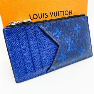 ルイヴィトン(LOUIS VUITTON)の【超極美品】ルイヴィトン タイガラマ ブルー コインカード リバース グレー(コインケース)