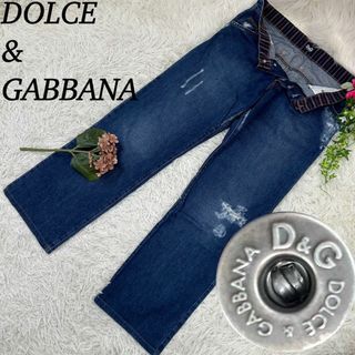 DOLCE&GABBANA - ドルチェアンドガッバーナ メンズ デニムパンツ ダメージ加工 ブルー L 34