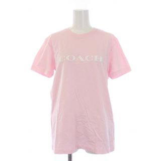 コーチ エッセンシャル Tシャツ カットソー 半袖 クルーネック S ピンク