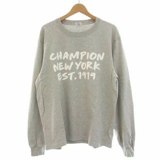 Champion - チャンピオン CHAMPION ロングスリーブTシャツ 長袖 L グレー 白