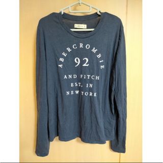 アバクロンビーアンドフィッチ(Abercrombie&Fitch)のAbercrombie アバクロ  長袖Tシャツ Mサイズ ネイビー 紺 (カットソー(長袖/七分))