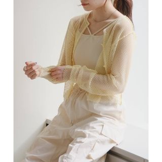 カスタネ(Kastane)のメッシュカーディガン　シアーカーディガン　ZARA mystic vis KBF(カーディガン)