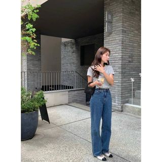 新品送料込 riette marais denim ディープブルーLサイズ(デニム/ジーンズ)