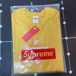 シュプリーム(Supreme)のSupreme Cross Box Logo Tee XLサイズ　イエロー(Tシャツ/カットソー(半袖/袖なし))