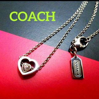 COACH - COACH スイングハート シルバーネックレス