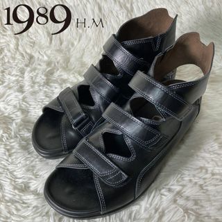 極美品 1989H.Mコンフォートクリニック レザー ストラップ サンダル L(サンダル)