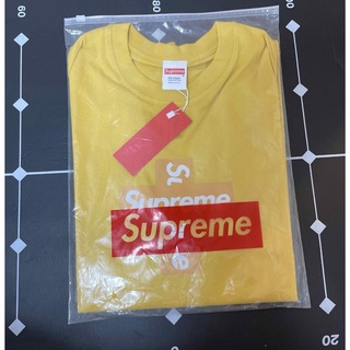 シュプリーム(Supreme)のSupreme Cross Box Logo Tee Mサイズ　イエロー(Tシャツ/カットソー(半袖/袖なし))