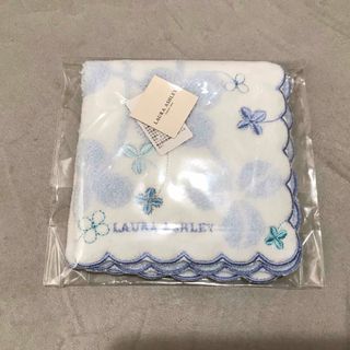 ローラアシュレイ(LAURA ASHLEY)のローラアシュレイ タオルハンカチ ライトブルー(ハンカチ)