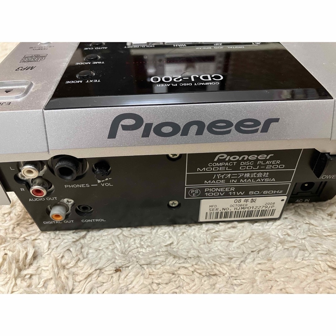 Pioneer(パイオニア)のPioneer コンパクトディスクプレイヤー  CDJ-200 ジャンク 楽器の楽器 その他(その他)の商品写真