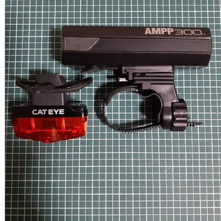 CATEYE AMPP300 BLACK and リアライト　セット(パーツ)