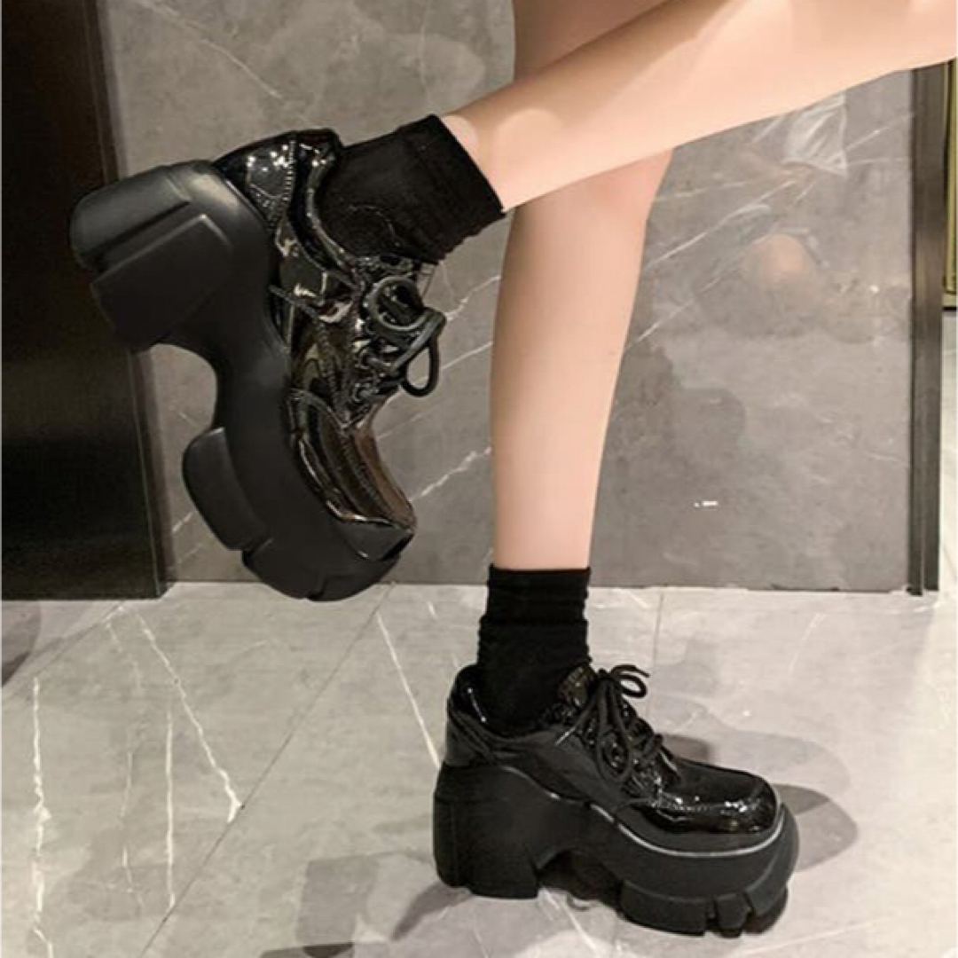 エナメル ローファー 厚底 パンプス レディースの靴/シューズ(スニーカー)の商品写真