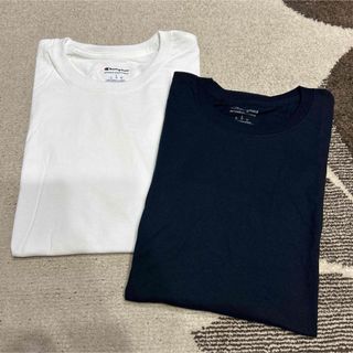 チャンピオン(Champion)のチャンピオン champion 半袖Tシャツ　白　ネイビー　Lサイズ　2枚セット(Tシャツ/カットソー(半袖/袖なし))