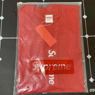 シュプリーム(Supreme)のSupreme Cross Box Logo Tee Lサイズ　レッド(Tシャツ/カットソー(半袖/袖なし))