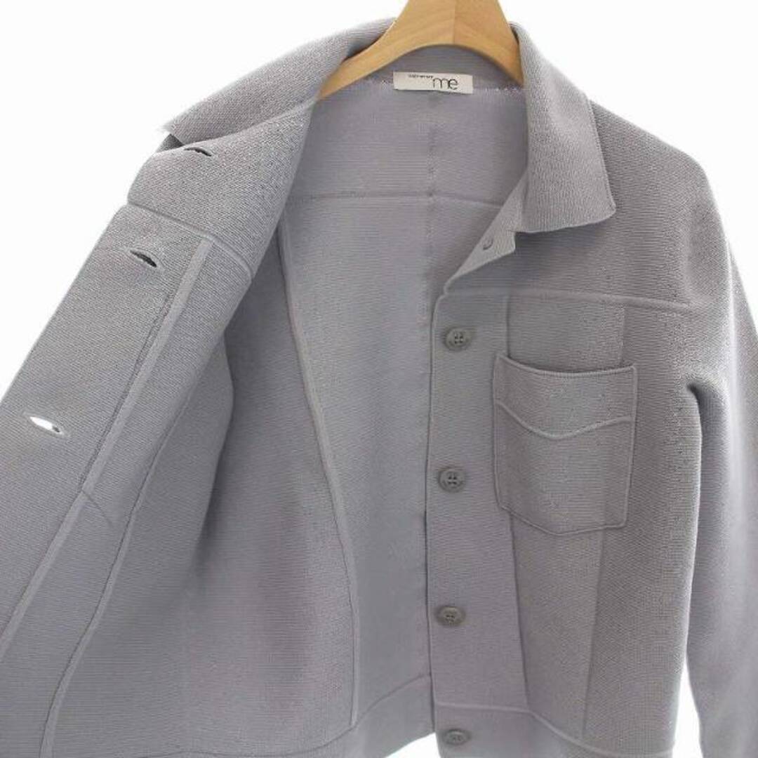 ミーイッセイミヤケ 18SS ニット シャツ ジャケット 長袖 ライトグレー レディースのジャケット/アウター(ブルゾン)の商品写真
