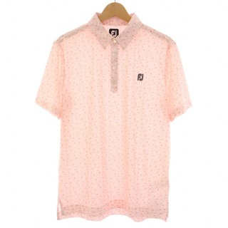 フットジョイ(FootJoy)のFootJoy ゴルフウェア フラワープリントシャツ ポロシャツ 半袖 ピンク(ポロシャツ)