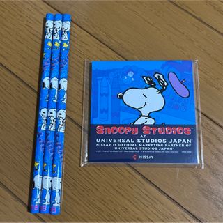 スヌーピー(SNOOPY)のSNOOPY スヌーピー メモ帳 鉛筆 セット(ノート/メモ帳/ふせん)