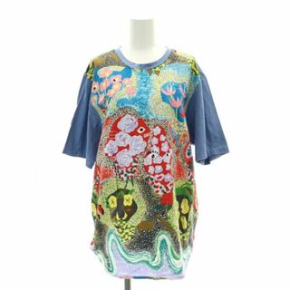 ツモリチサト(TSUMORI CHISATO)のツモリチサト 魚 総柄 半袖Tシャツ カットソー 切替 2 マルチカラー(カットソー(半袖/袖なし))