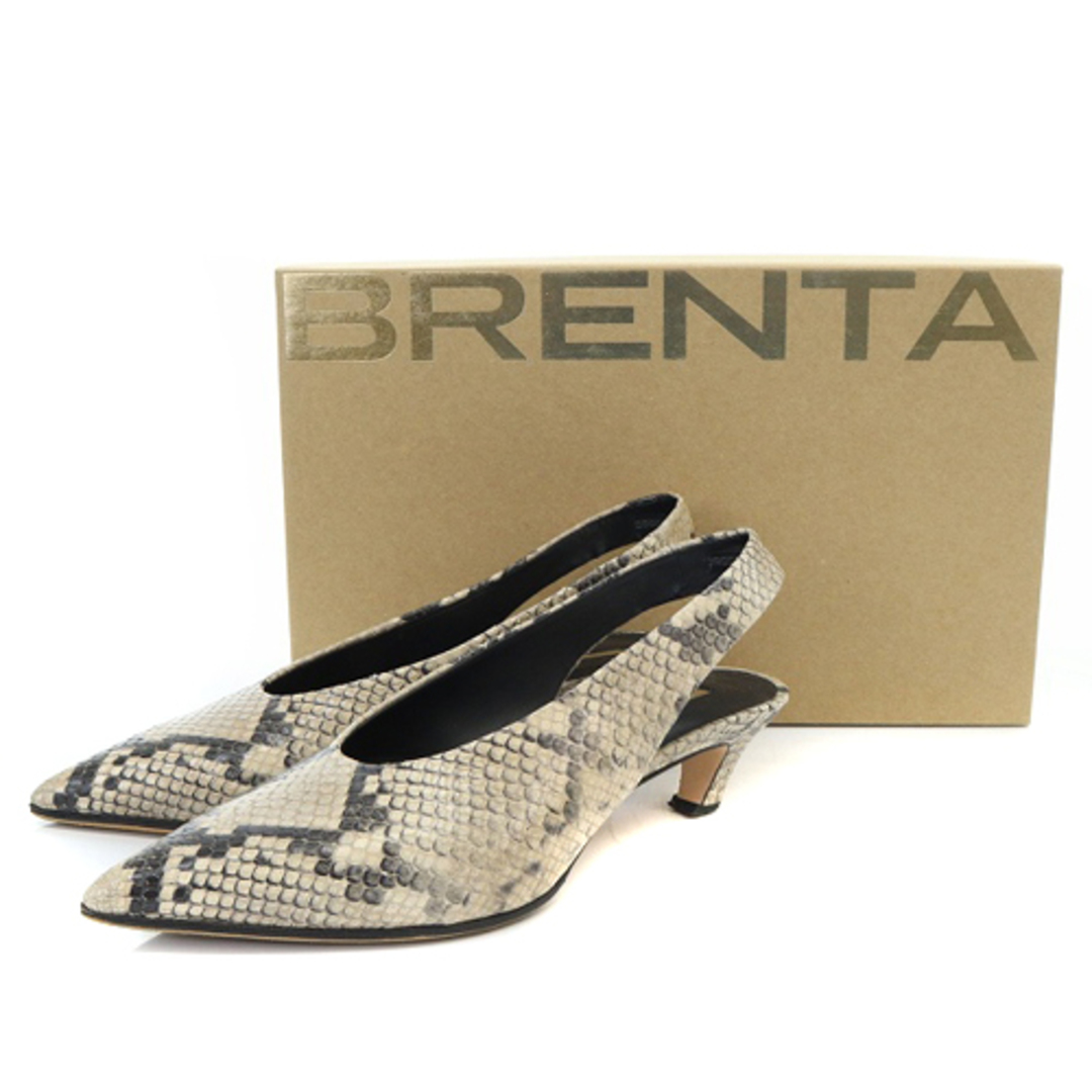 BRENTA/ブレンタ】パイソンバックストラップミュール はめ込み BRENTA/ブレンタ】パイソンバックストラップミュール はめ込み