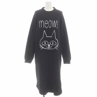 ヒステリックグラマー(HYSTERIC GLAMOUR)のヒステリックグラマー 23AW MEOW ワンピース ロング 長袖 ニット F(ロングワンピース/マキシワンピース)