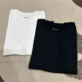 チャンピオン(Champion)のチャンピオン champion 半袖Tシャツ　白　黒　Lサイズ　2枚セット(Tシャツ/カットソー(半袖/袖なし))