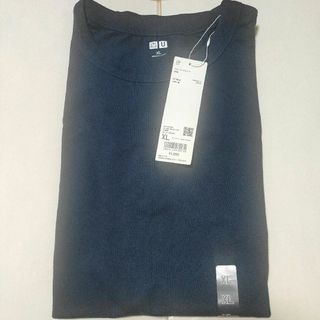 ユニクロ(UNIQLO)の▲ ユニクロ　クールネックU Tシャツ　Navy 半袖サイズ XL(Tシャツ/カットソー(半袖/袖なし))