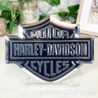 ハーレーダビッドソン(Harley Davidson)の【新品】ハーレーダビッドソン 公式ライセンス アルミ製ロゴデカール（ブラック）(その他)