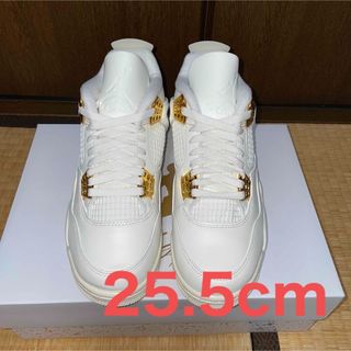 ナイキ(NIKE)のNike WMNS Air Jordan 4 Retro"White&Gold"(スニーカー)