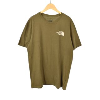 ザノースフェイス(THE NORTH FACE)のザノースフェイス Tシャツ カットソー 半袖 クルーネック ロゴ M カーキ(Tシャツ/カットソー(半袖/袖なし))