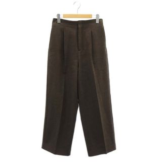 ロペ(ROPE’)のロペ 22AW ハイウエストタックワイドパンツ ジッパーフライ 38 茶(その他)