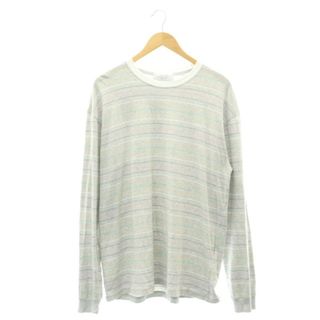 UNUSED - UNUSED Long-sleeve border T-shirt L グレー