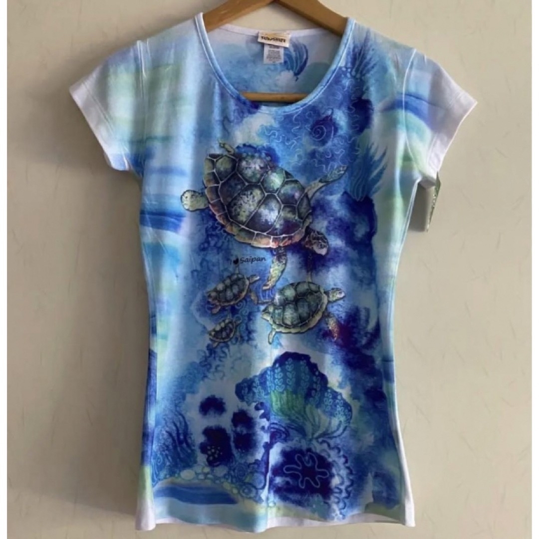 ◆レディース  トップス  Tシャツ  亀  カメ  サイパン レディースのトップス(シャツ/ブラウス(半袖/袖なし))の商品写真