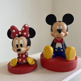 ディズニー(Disney)のディズニー　ミッキー貯金箱とミニーフィギュアセット(キャラクターグッズ)