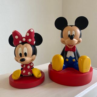 ディズニー(Disney)のディズニー　ミッキー貯金箱とミニーフィギュアセット(キャラクターグッズ)