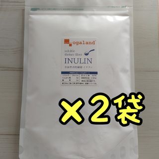 オーガランド(ogaland)の水溶性食物繊維 イヌリン 500g  2個　パウダー　ダイエット(ダイエット食品)