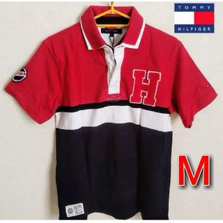 TOMMY HILFIGER - トミーヒルフィガー　 メンズ  半袖 ポロシャツ  ラガーシャツ　Mサイズ