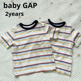 ベビーギャップ(babyGAP)のbaby GAP 半袖Tシャツ 2years 95cm 2枚組 ボーダー(Tシャツ/カットソー)